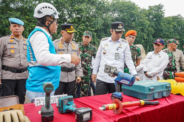 Rico Waas usai mengikuti Apel Tanggap Darurat Bencana Hidrometeorologi yang digelar Polrestabes Medan, Rabu (5/11/2025) di Lapangan Benteng Medan.