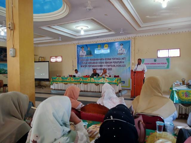 Sosialisasi perubahan HET pupuk subsidi di Madina.