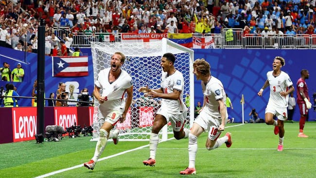 Dua gol Harry Kane bawa Inggris ke babak 16 besar usai singkirkan Kongo 2-1. (Foto : Google)