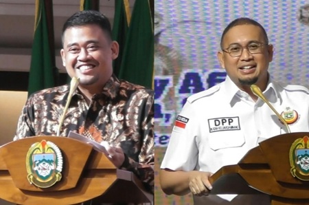 WhatsApp Image 2026-09-26 at 20.28.11 Gubernur Sumut Bobby Nasution (kiri), Ketua Umum DPP Ikatan Keluarga Minangkabau (IKM) Andre Rosiade (kanan).