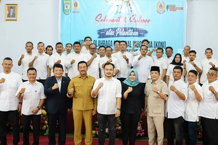 Bupati Saipullah menghadiri Pelantikan Pengurus KONI Madina Periode 2026-2030 di Ballroom Ladang sari, Panyabungan, Selasa (6/9/2026).